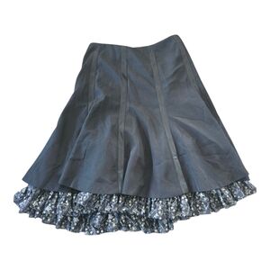 Vintage Lavantino Skirt Women Black  A-line Witcy Boho Lace Midi Flare Exellent